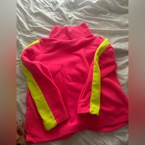 Dudley Stephens Neon Pink and Yellow Fleece Sweatshirt *NEVER WORN*
